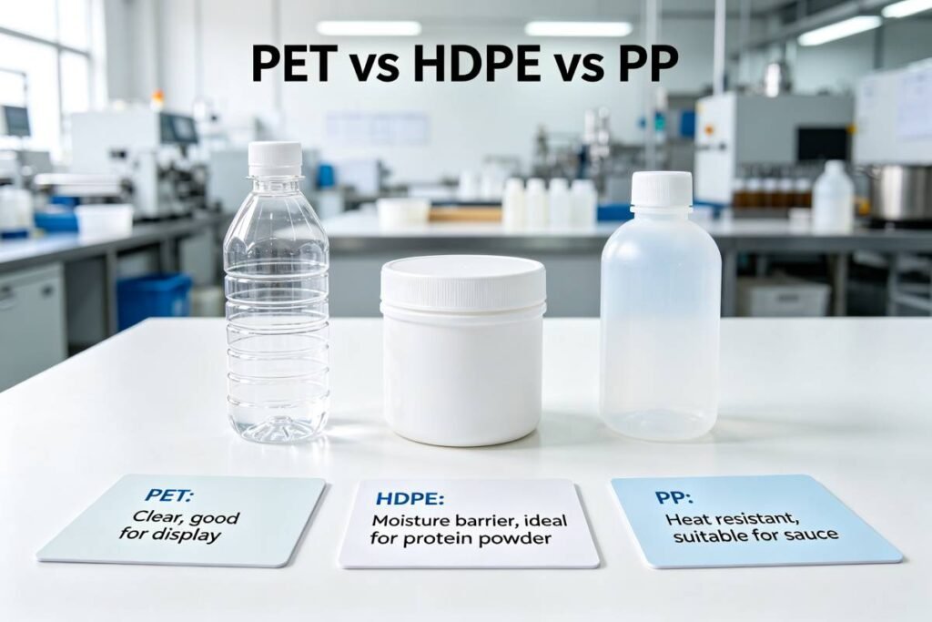 Food-Grade Plastic Packaging Materials PET vs HDPE vs PP