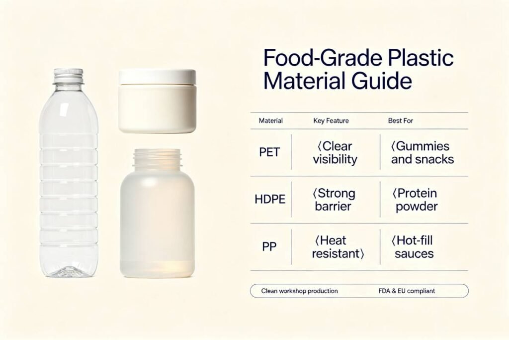 Food-Grade Plastic Materials PET vs HDPE vs PP