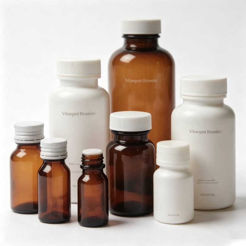 Vitamin & Capsule Plastic Bottles Food Grade Supplement Containers