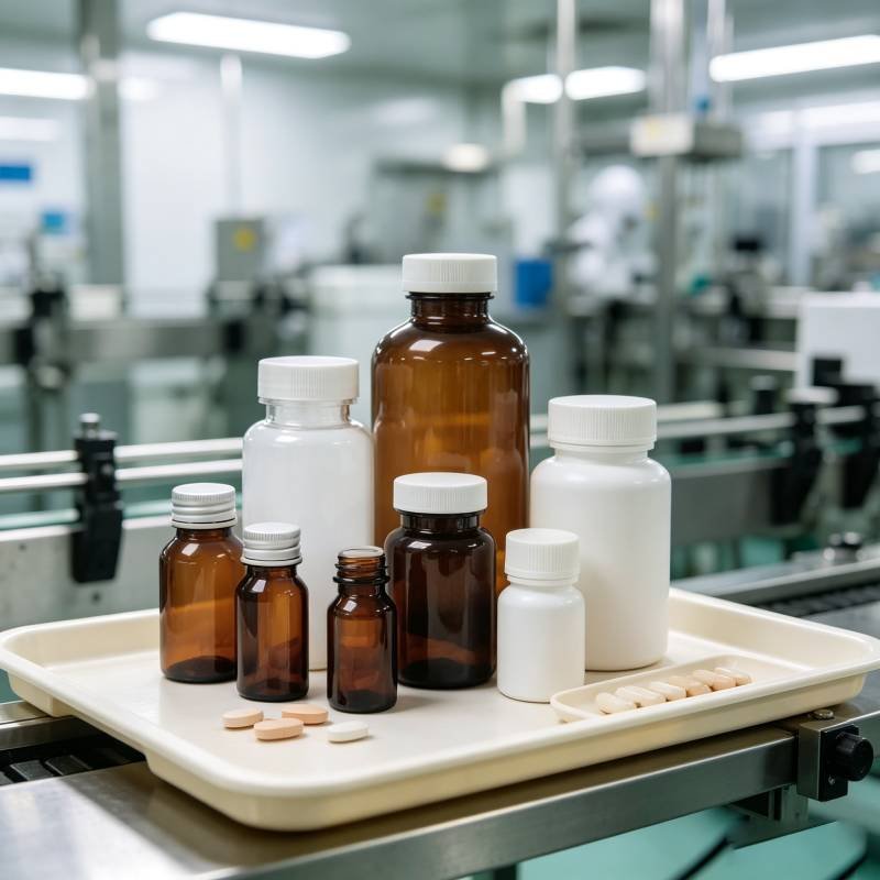 Vitamin & Capsule Plastic Bottles Food Grade Supplement Containers
