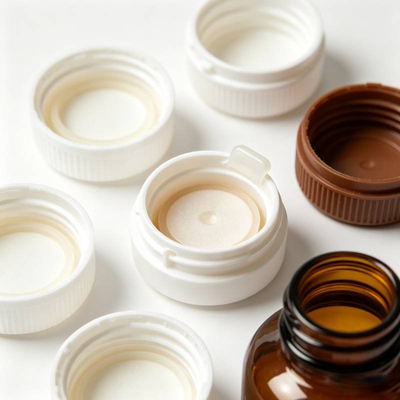 Caps for Vitamin & Capsule Plastic Bottles Food Grade Supplement Containers