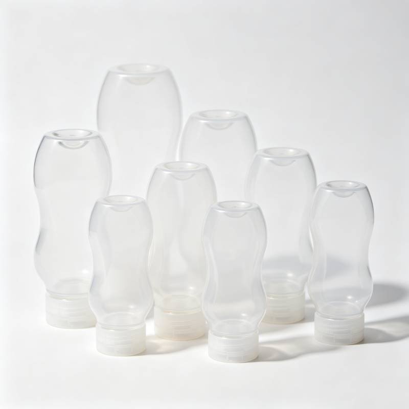 Different sizes squeeze plastic bottles for sauce packaging