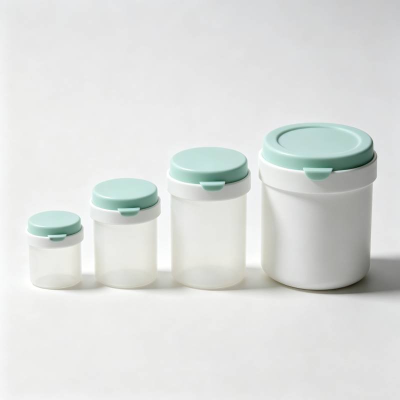 Different sizes small food grade plastic containers