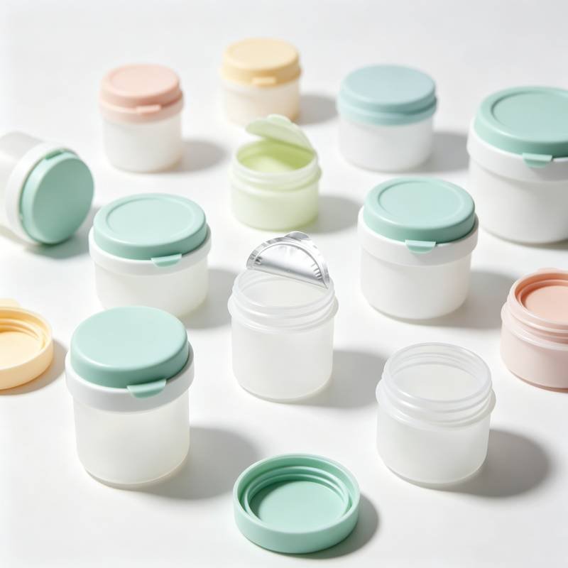 Custom color food safe plastic pot with lid
