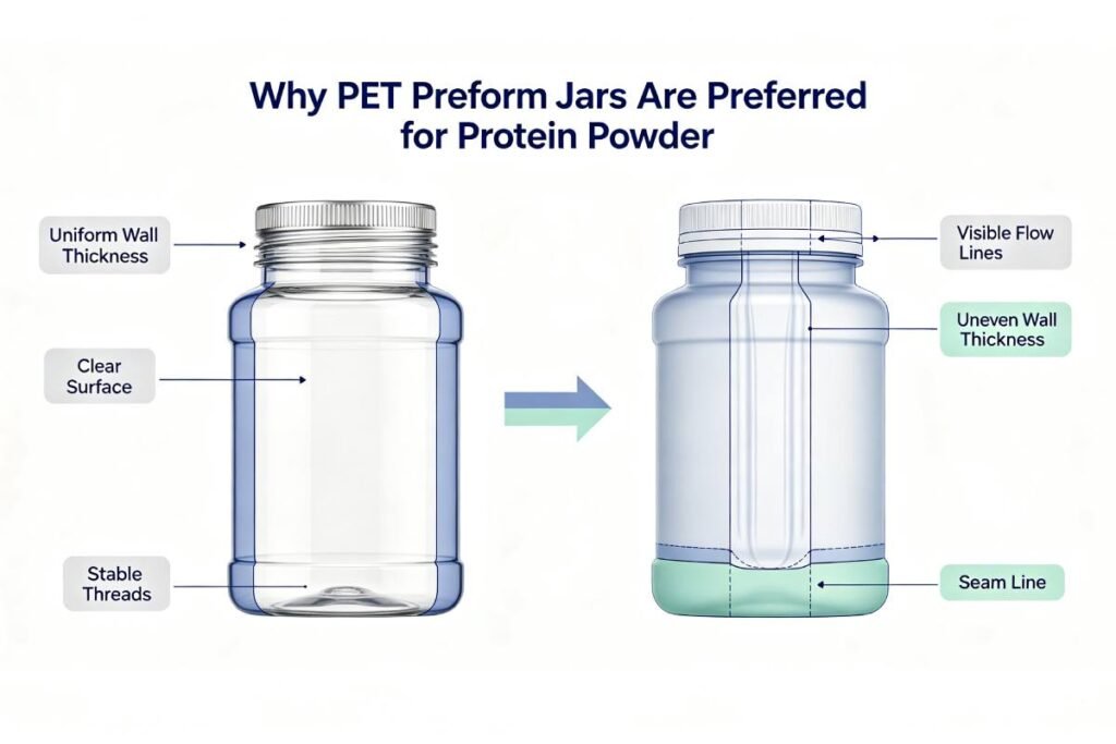 pet-preform-vs-extrusion-blow-jar-protein-powder