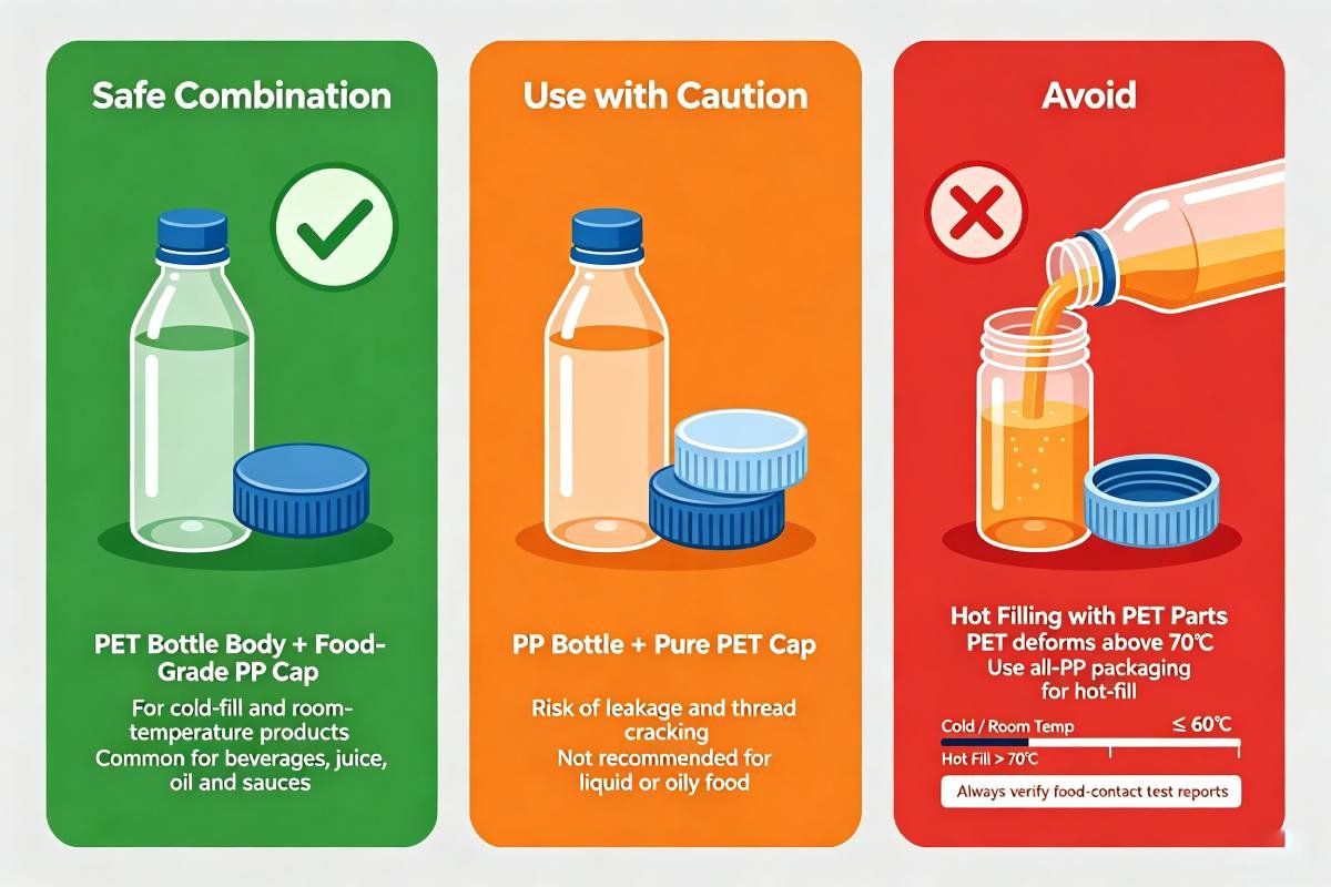 How PP and PET Caps Match | Food‑Contact Safety Guidelines