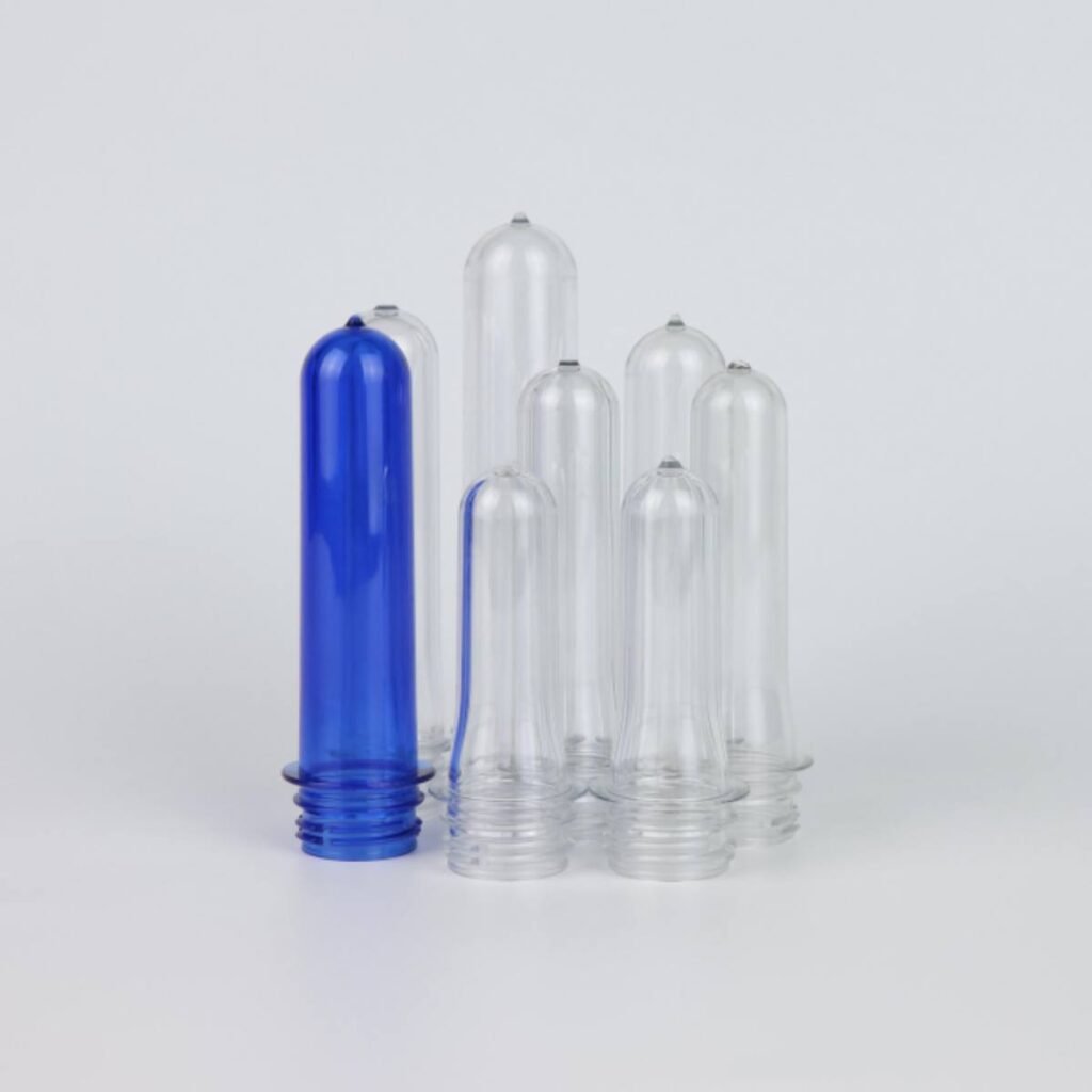 28mm PET bottle preforms, PCO1881 short neck and PCO1810 high neck food grade PET preforms for beverage bottles